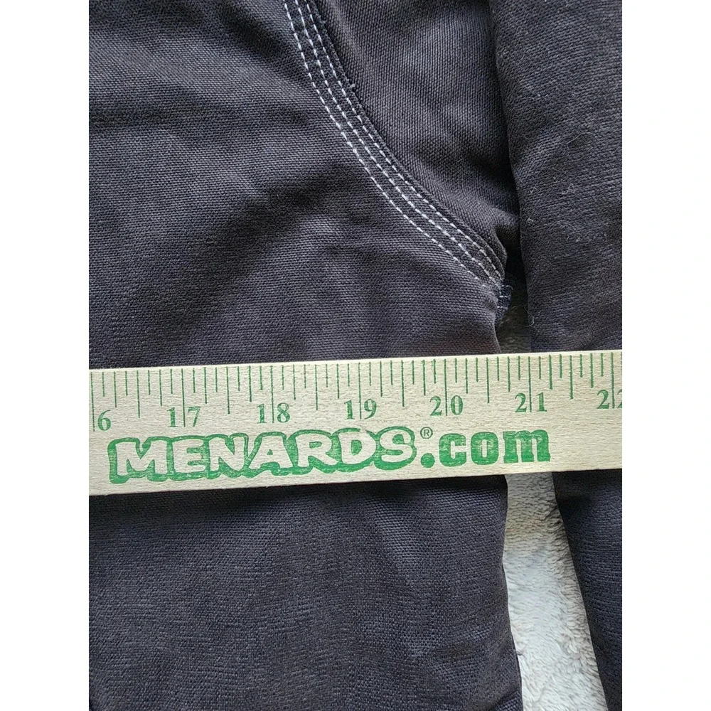 Berne Kids Black Canvas Hooded Workwear Jacket L Cotton Duck Zip Up Coat